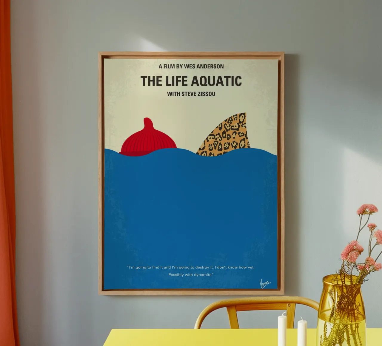 The Life Aquatic with Steve Zissou by Chungkong canvas with Floater frame by jammie