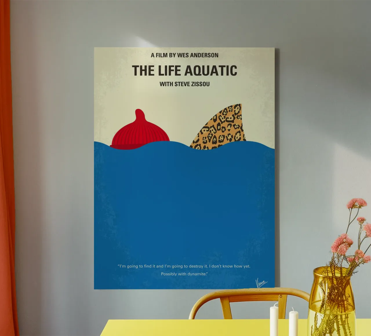 The Life Aquatic with Steve Zissou by Chungkong canvas with Floater frame by jammie