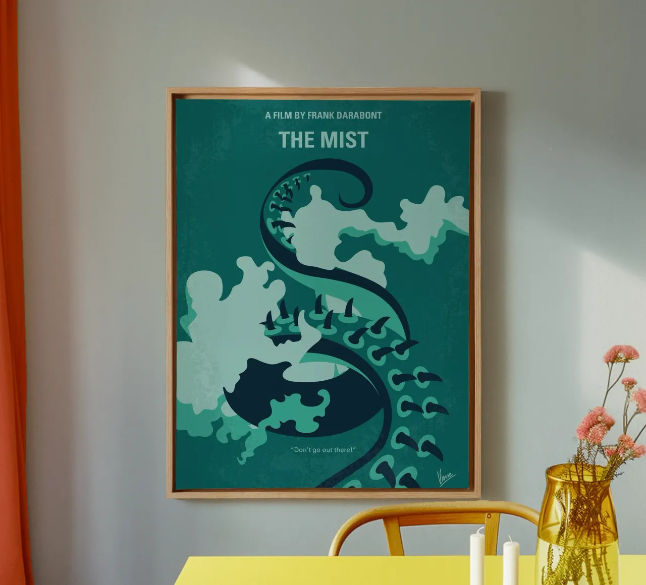 De mist door Chungkong canvas met Baklijst van jammie