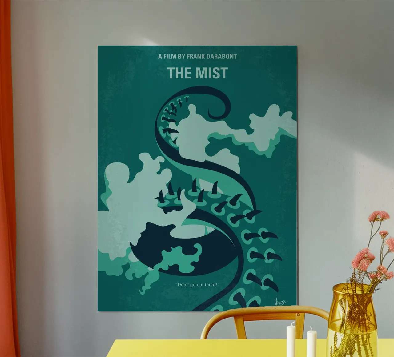 La nebbia di Chungkong poster con telaio in legno da jammie