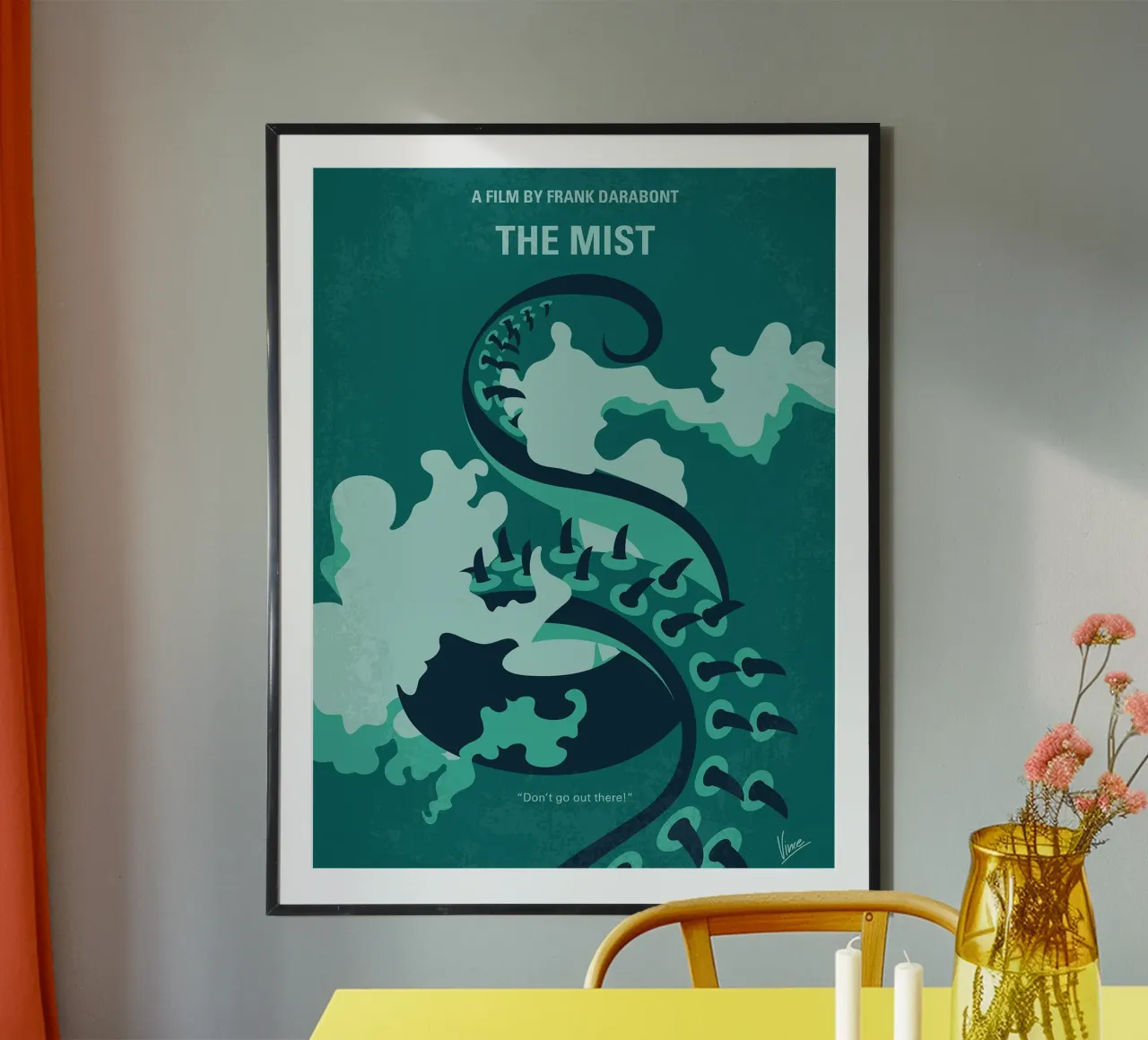 La nebbia di Chungkong poster con telaio in legno da jammie