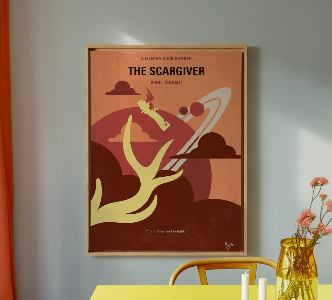Lo Scargiver - Luna ribelle II di Chungkong tela con Cornice a cassetta da jammie