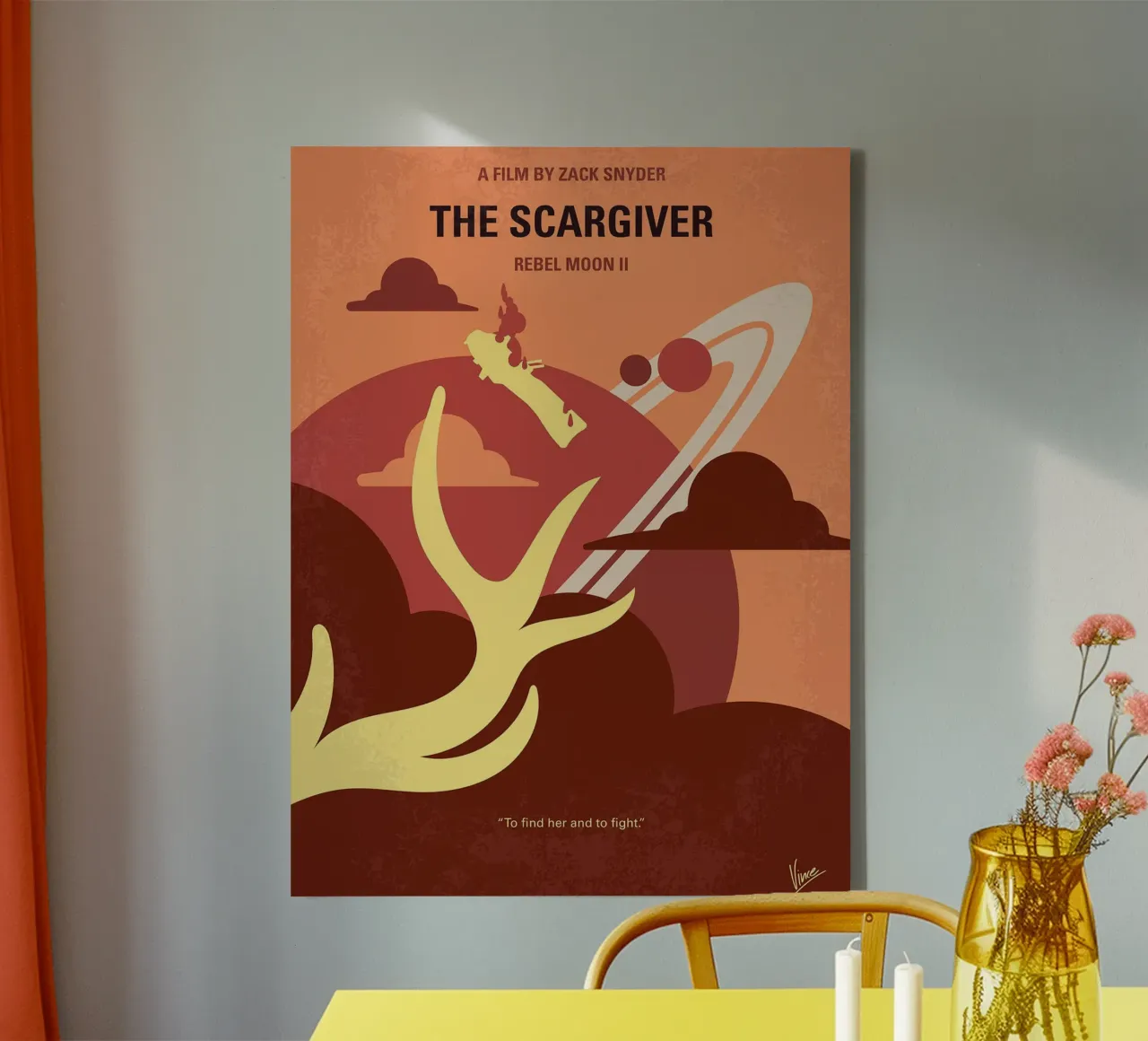 Lo Scargiver - Luna ribelle II di Chungkong tela con Cornice a cassetta da jammie