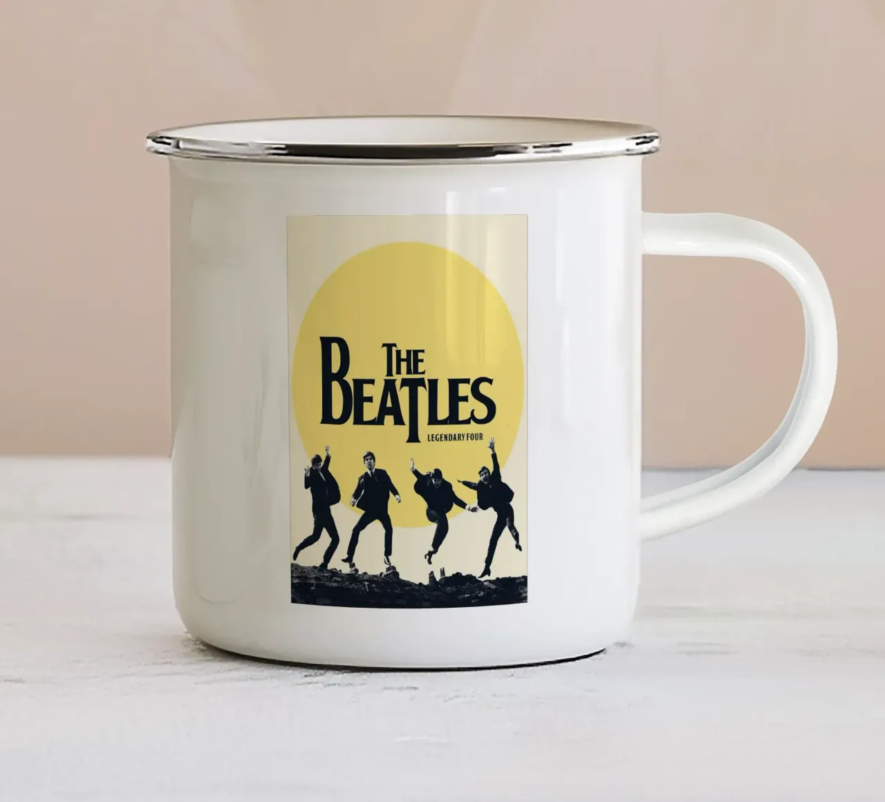 The Beatles tazza in smalto da Dumery Art