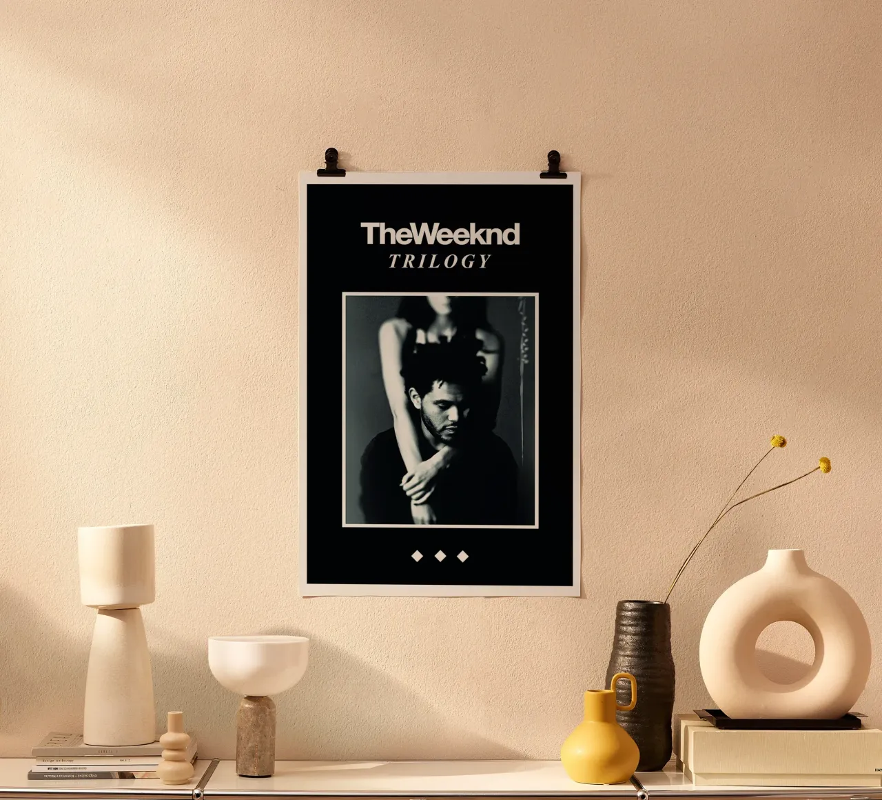 Il mondo di The Weeknd poster con telaio in alluminio da xapie