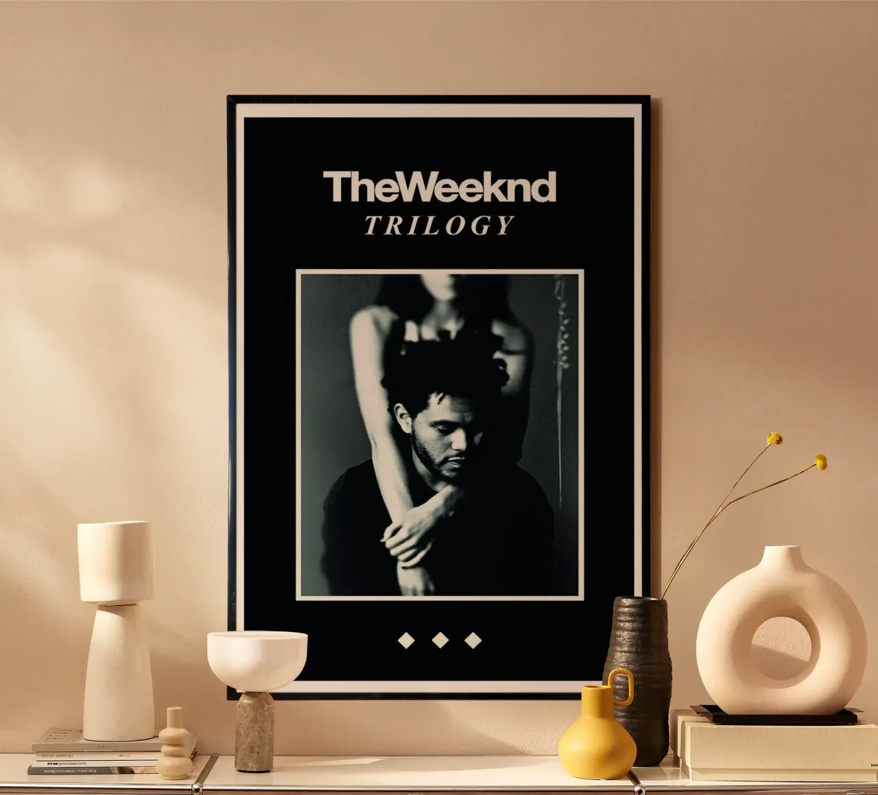 Il mondo di The Weeknd poster con telaio in alluminio da xapie