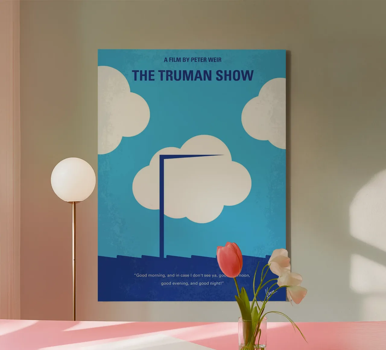De Truman Show van Chungkong canvas met Baklijst van jammie