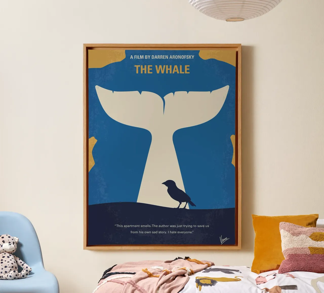 Der Walfisch von Chungkong Leinwand mit Schattenfugenrahmen von jammie