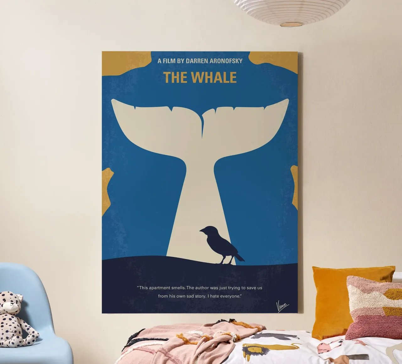 Der Walfisch von Chungkong Leinwand mit Schattenfugenrahmen von jammie