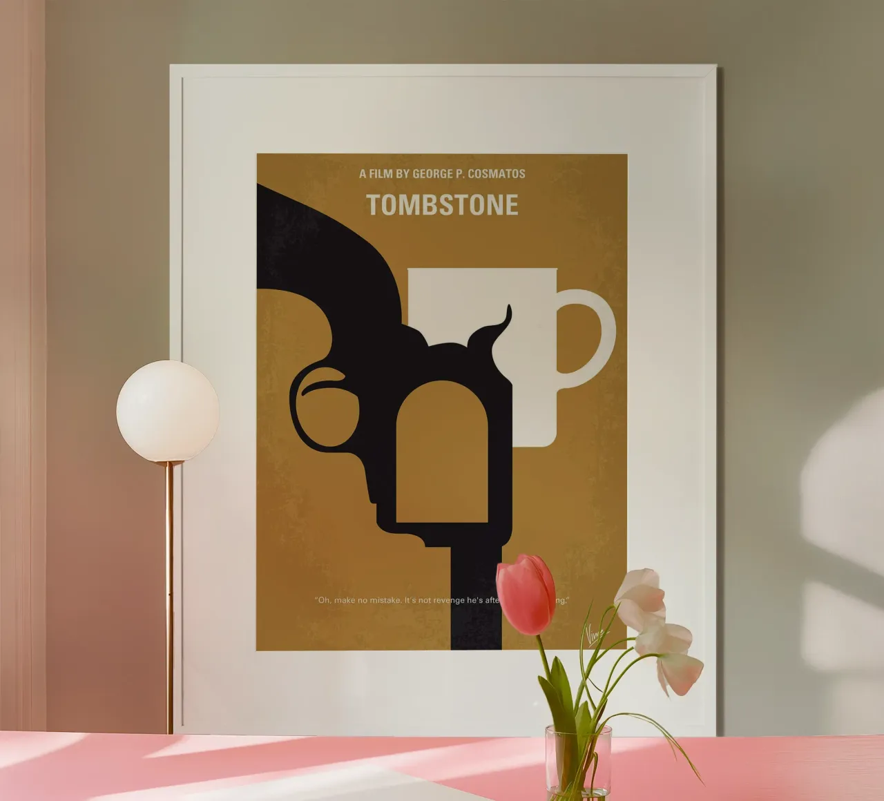 Lapide di Chungkong poster con telaio in legno da jammie