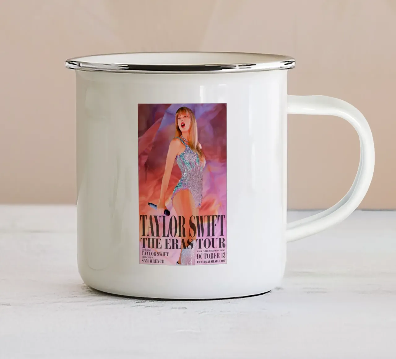 Il tour delle epoche Taylor Swift tazza in smalto da ramdakjagualma