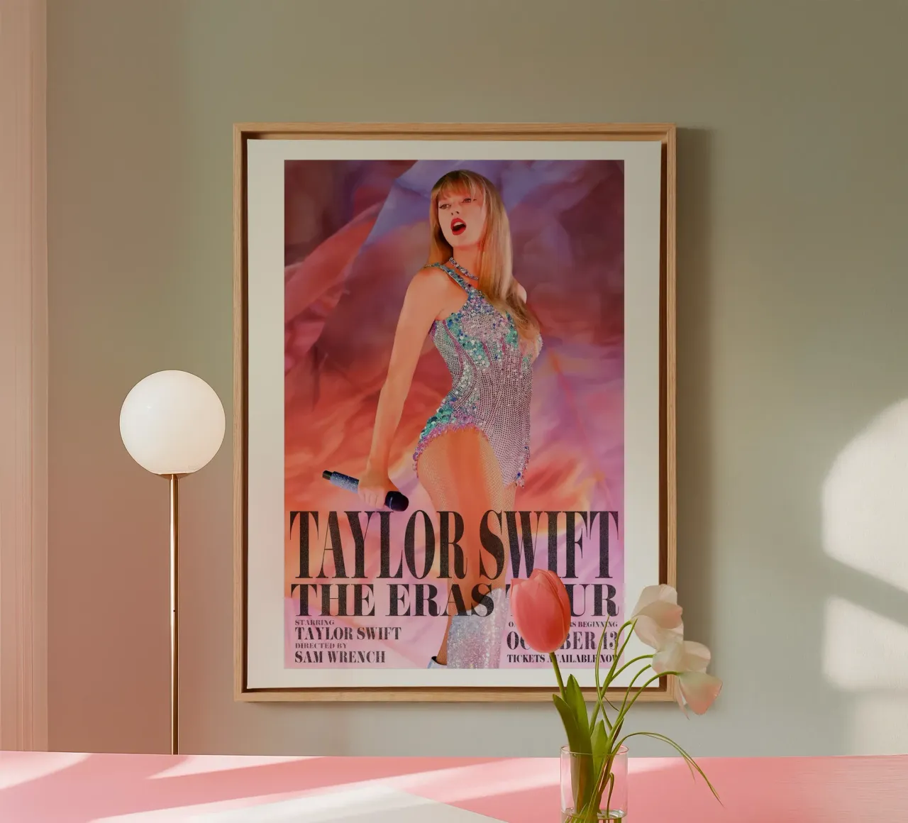 The Eras Tour Taylor Swift lienzo con Marco flotante de ramdakjagualma