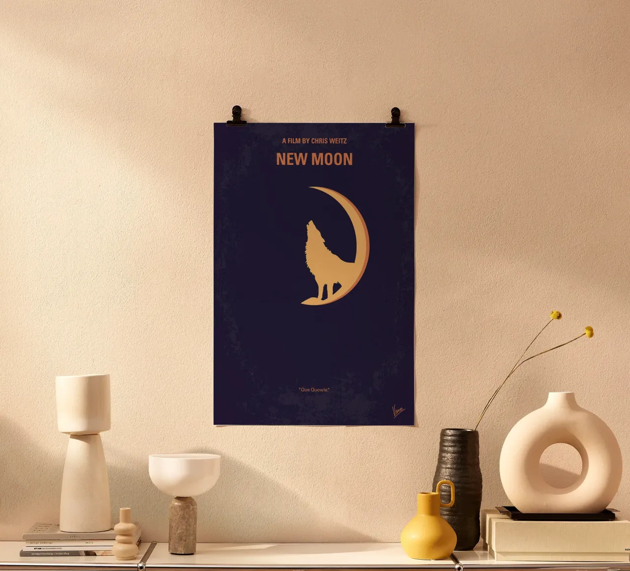Twilight - New Moon di Chungkong poster con telaio in legno da jammie