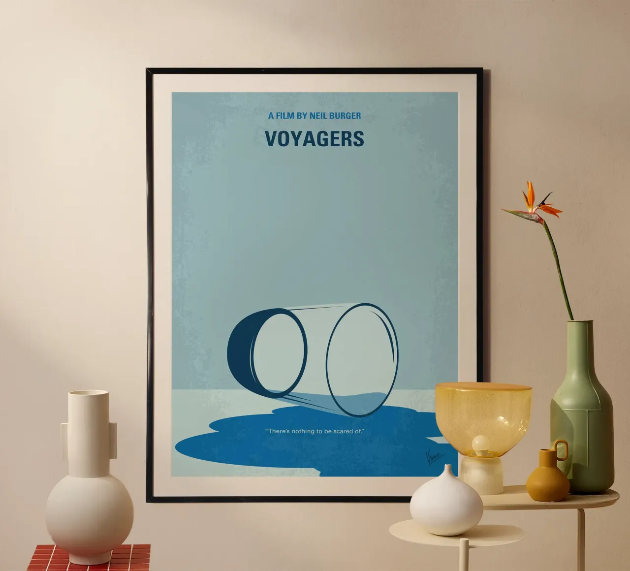 Viaggiatori di Chungkong poster con telaio in legno da jammie
