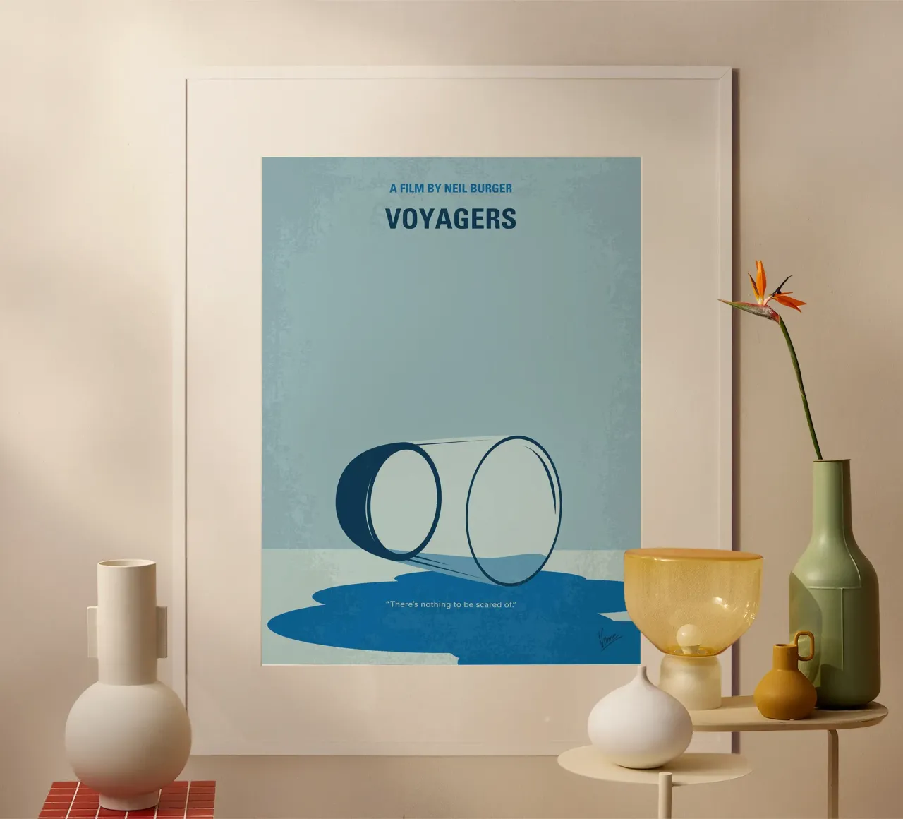 Viaggiatori di Chungkong poster con telaio in legno da jammie