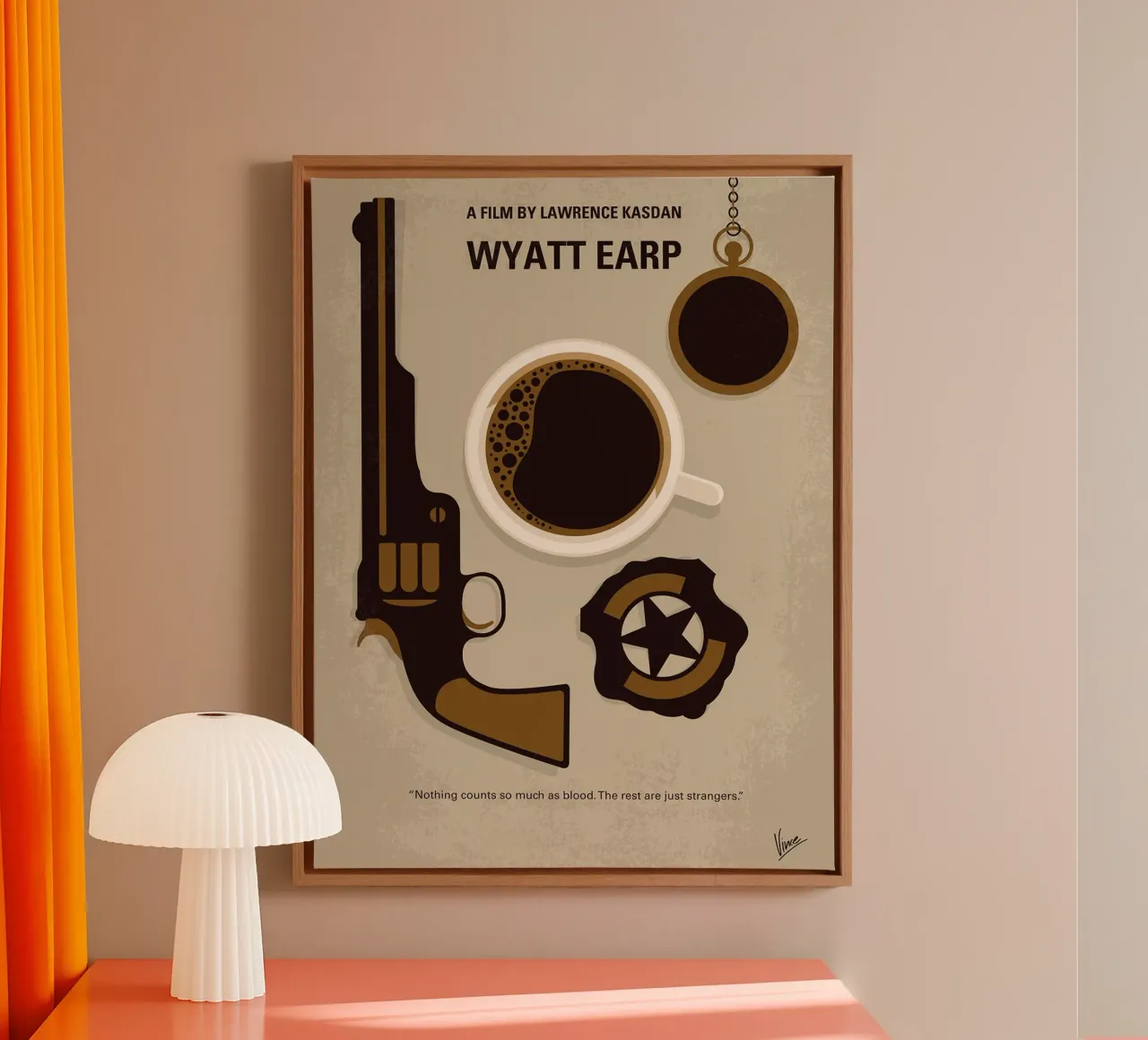 Wyatt Earp door Chungkong canvas met Baklijst van jammie
