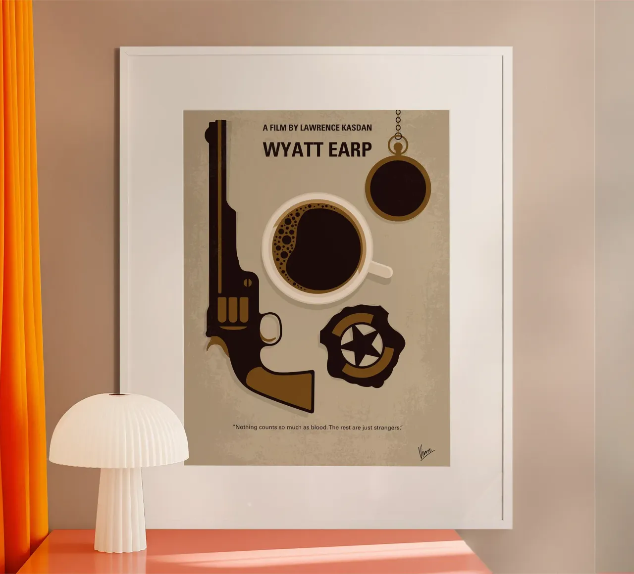 Wyatt Earp di Chungkong poster con telaio in legno da jammie