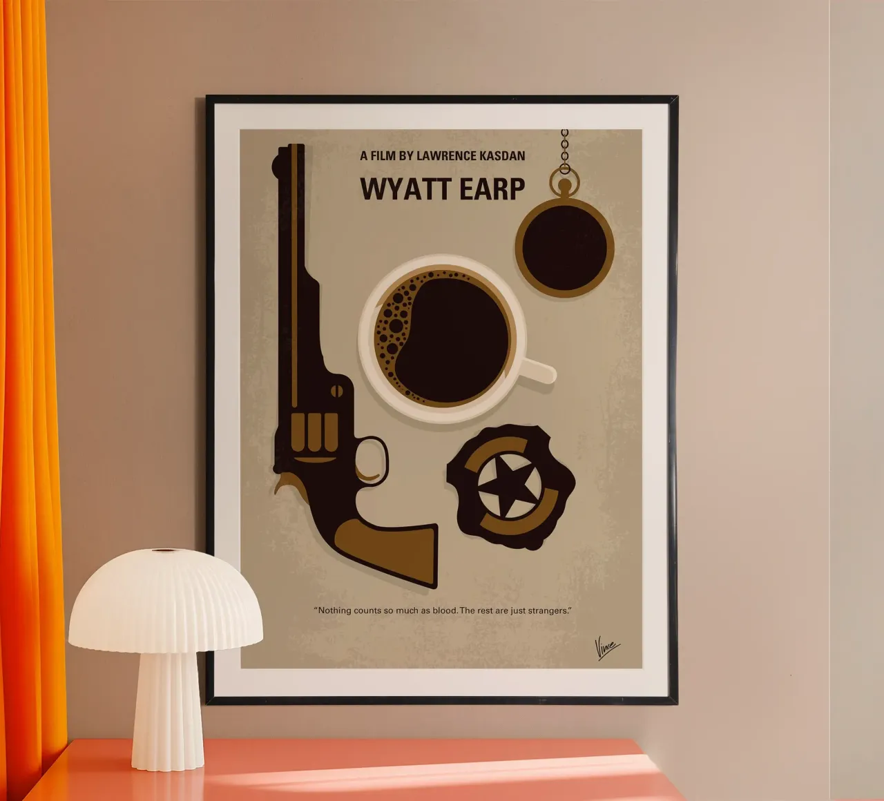 Wyatt Earp di Chungkong poster con telaio in legno da jammie