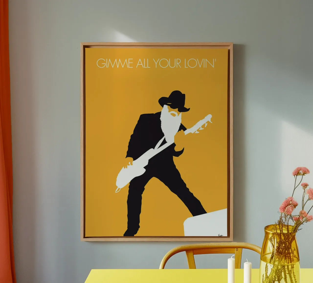 ZZ Top - Gimme All Your Lovin' von Chungkong Leinwand mit Schattenfugenrahmen von jammie