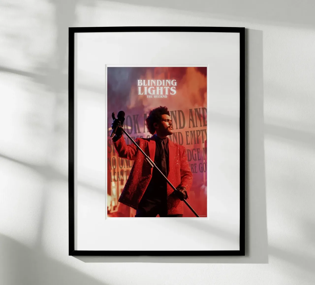 L'evoluzione del suono di The Weeknd poster con telaio in legno da xapie