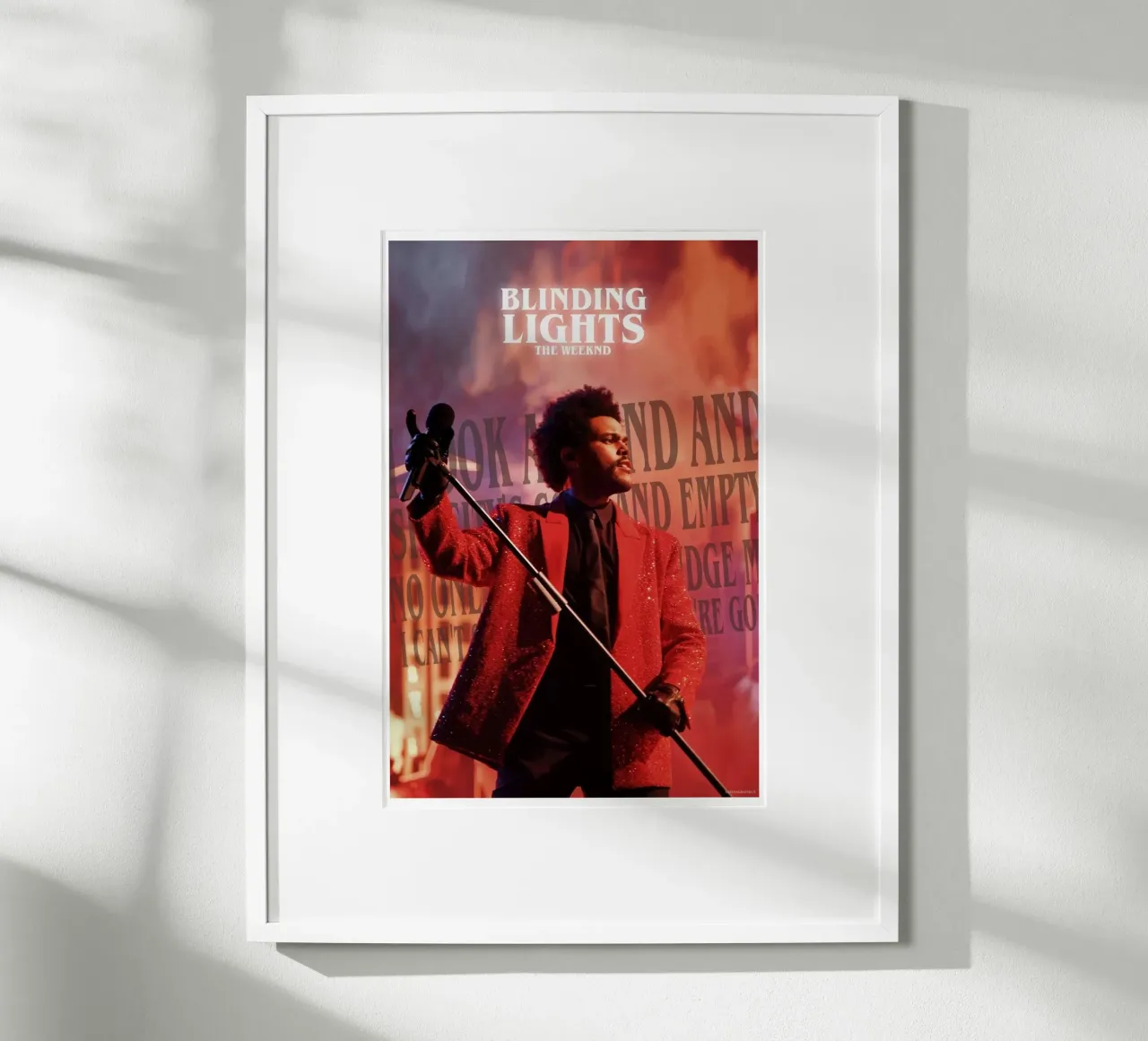 L'evoluzione del suono di The Weeknd poster con telaio in legno da xapie