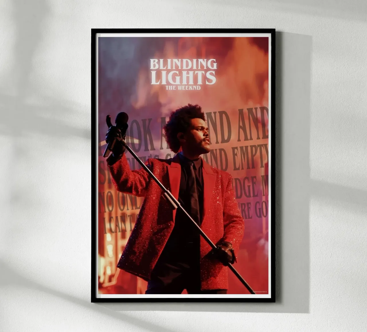 L'evoluzione del suono di The Weeknd poster con telaio in legno da xapie