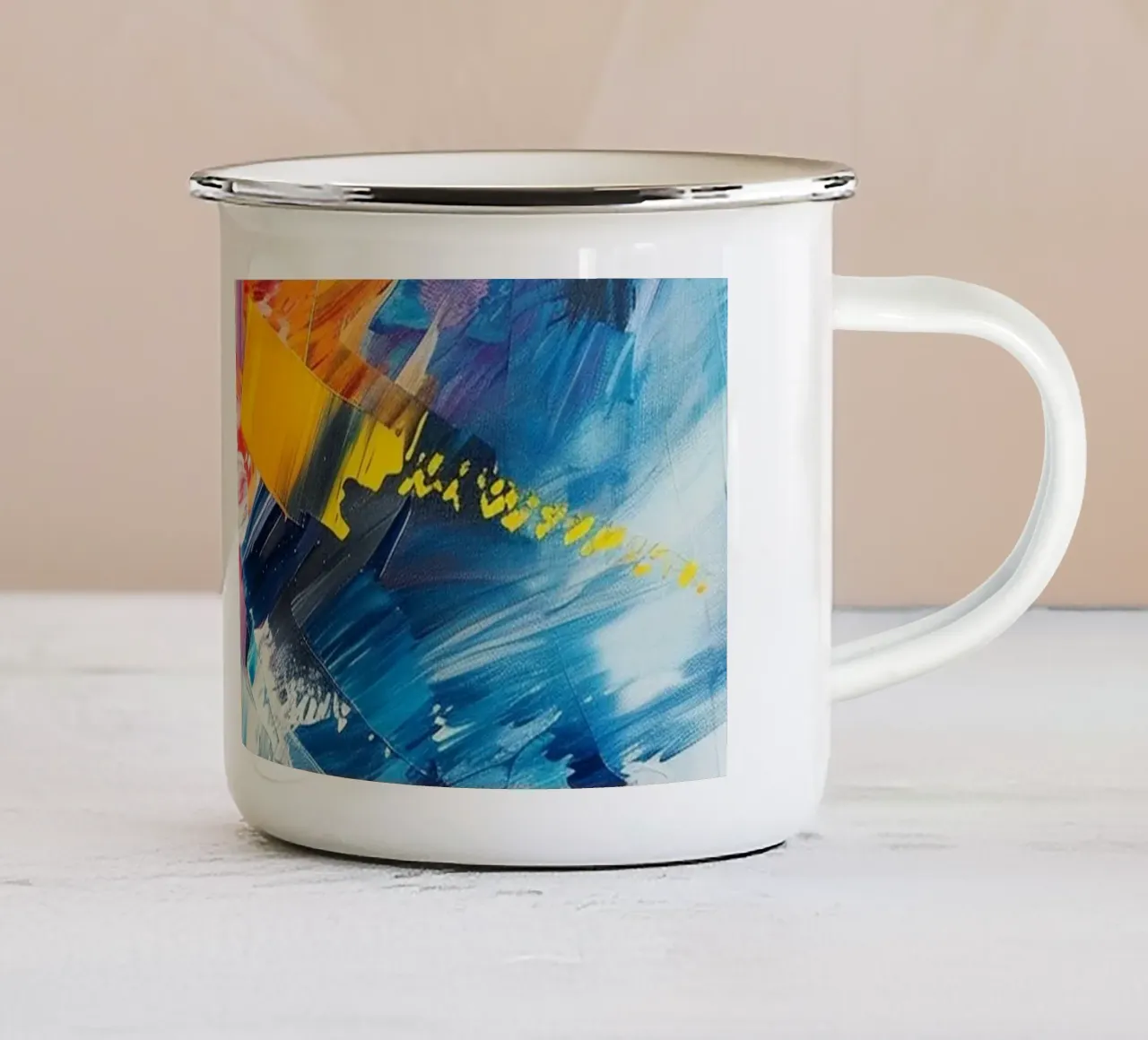 Whispers of Color tazza in smalto da Mosaic Dialogue