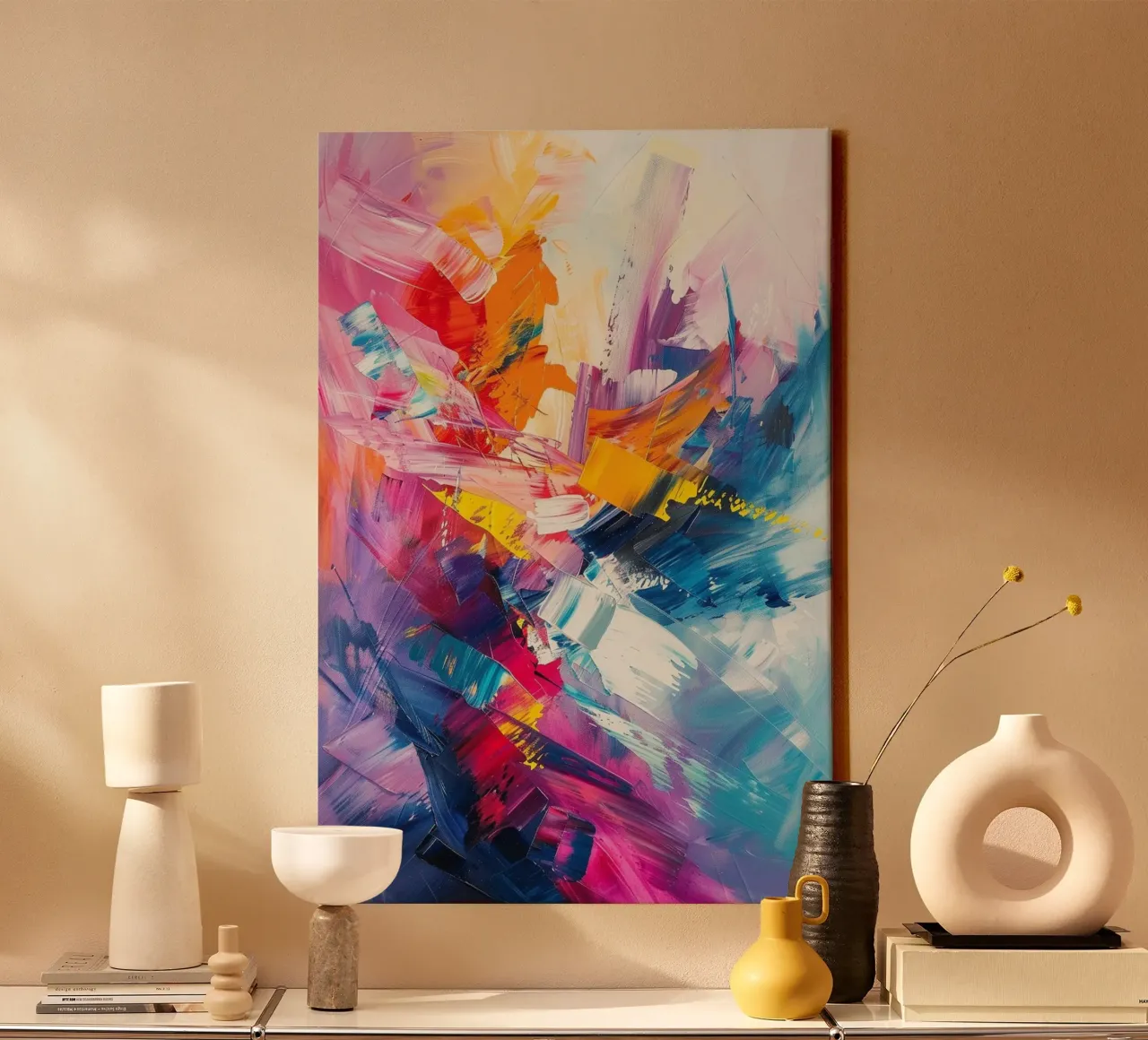 Whispers of Color canvas with Floater frame by Mosaic Dialogue