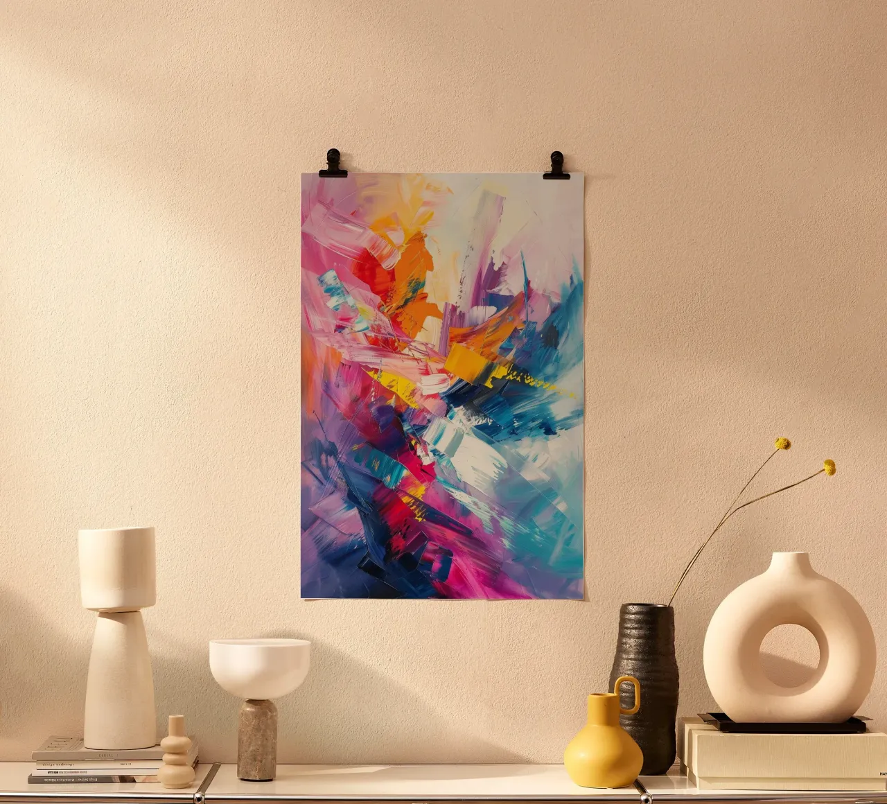 Whispers of Color poster con telaio in plastica da Mosaic Dialogue