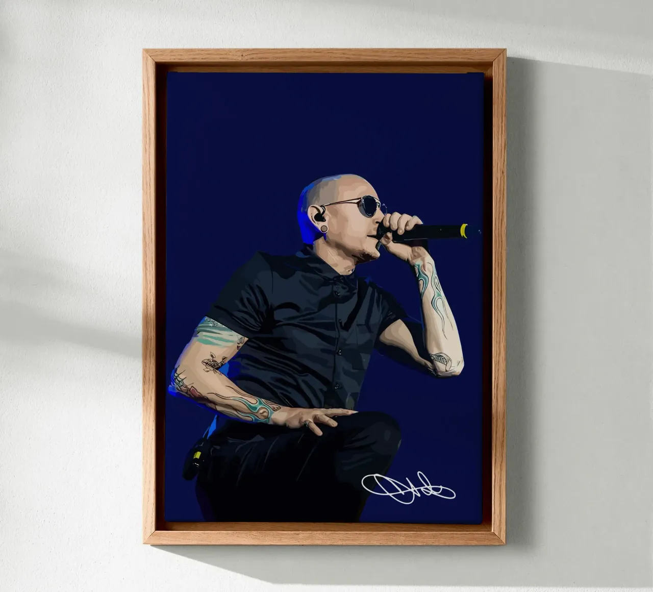 Chester Bennington tela con Cornice a cassetta da shiners