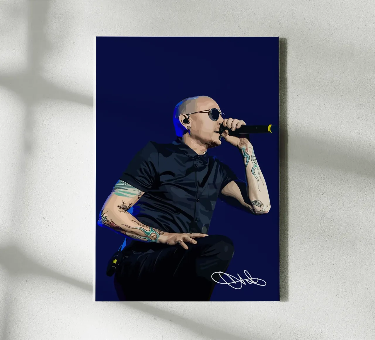 Chester Bennington tela con Cornice a cassetta da shiners