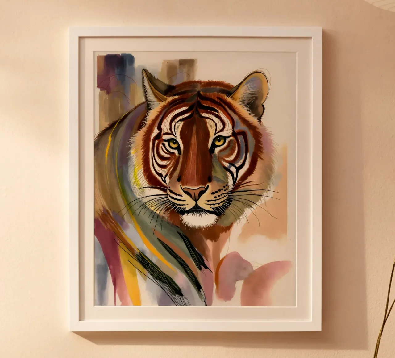 Sguardo di tigre: L'aura indomita poster con telaio in plastica da 83oranges
