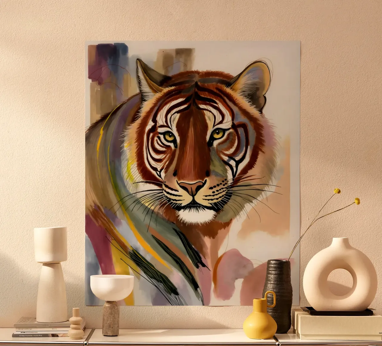 Sguardo di tigre: L'aura indomita poster con telaio in plastica da 83oranges