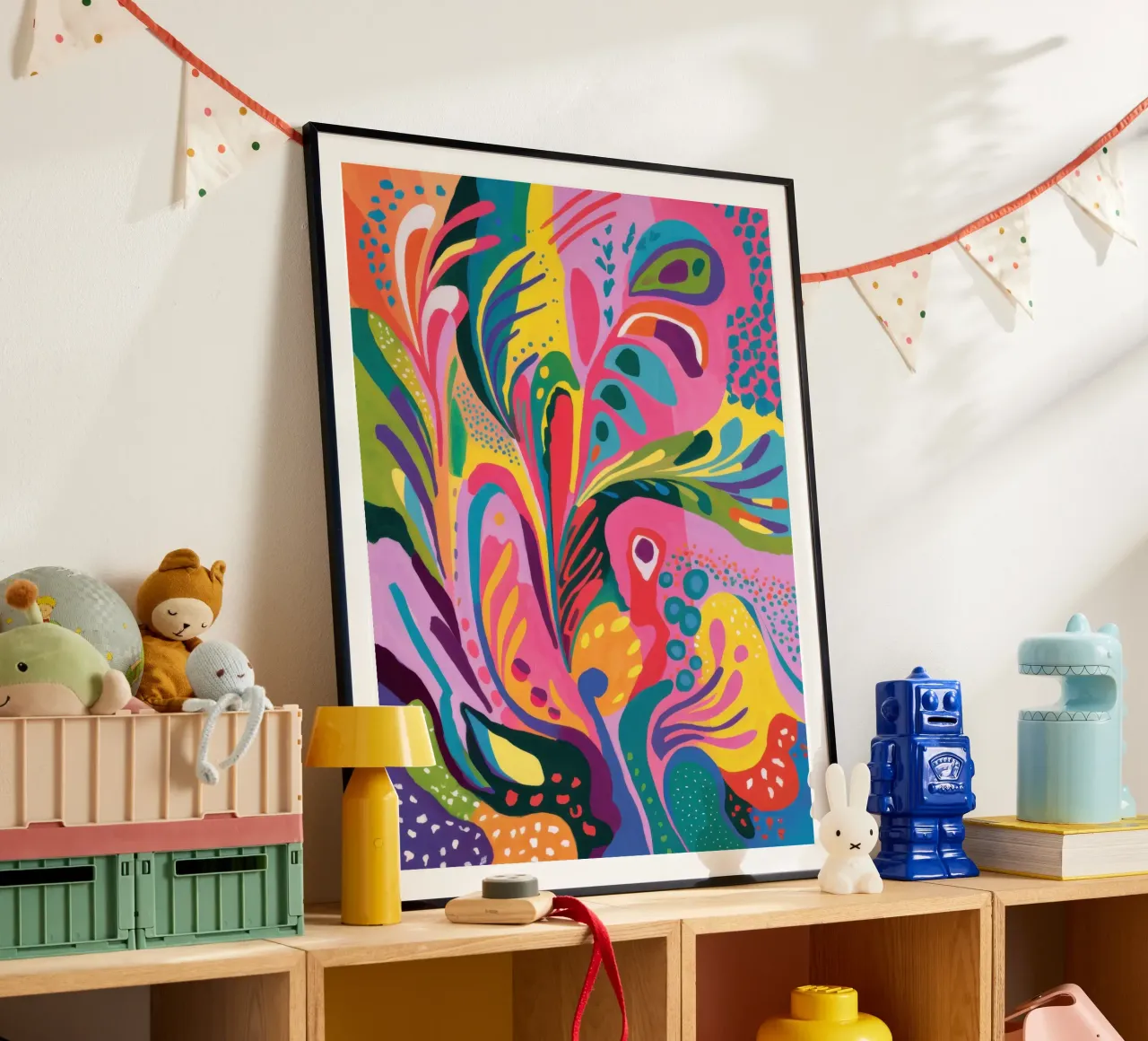 Esplosione di energia psichedelica poster con telaio in plastica da Orchid Patina