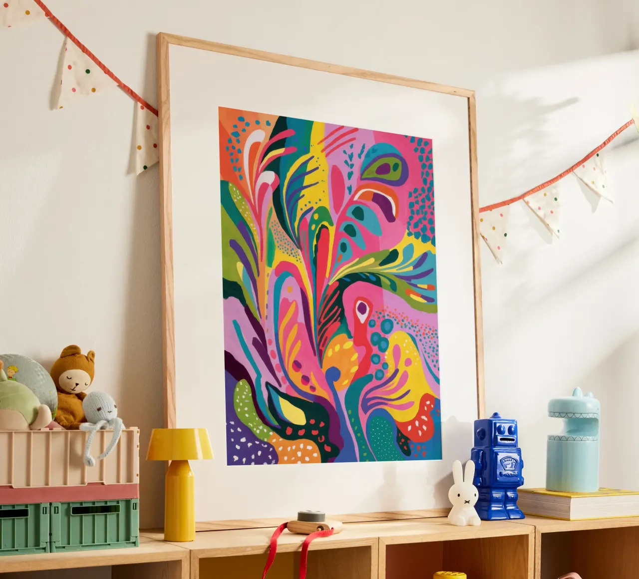 Esplosione di energia psichedelica poster con telaio in plastica da Orchid Patina