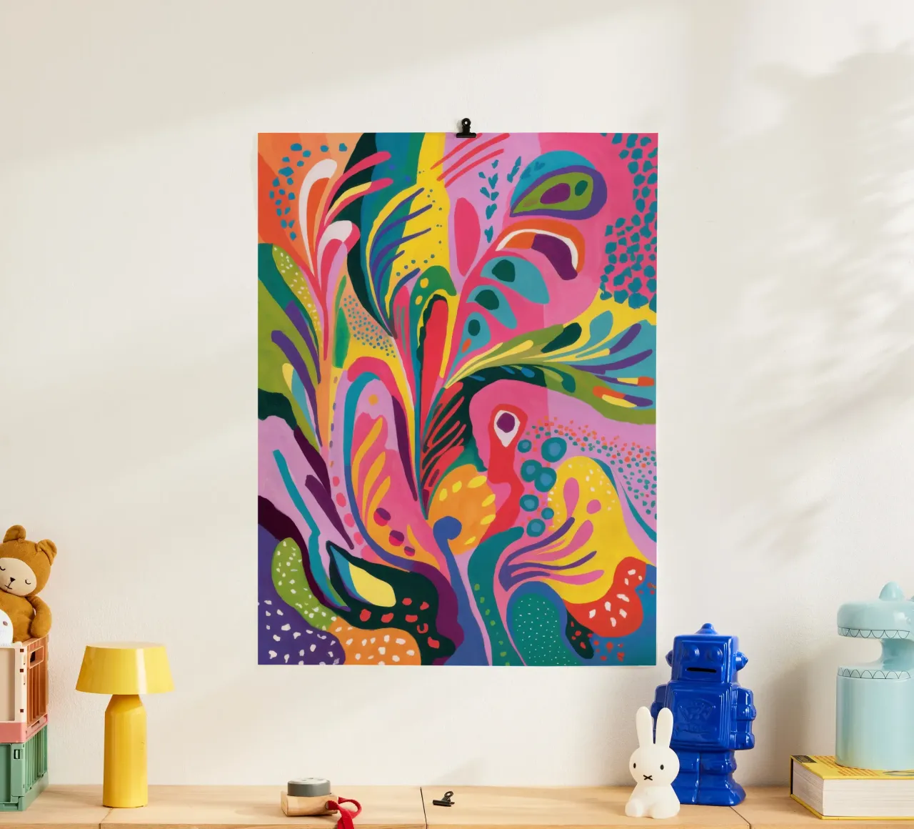 Esplosione di energia psichedelica poster con telaio in plastica da Orchid Patina