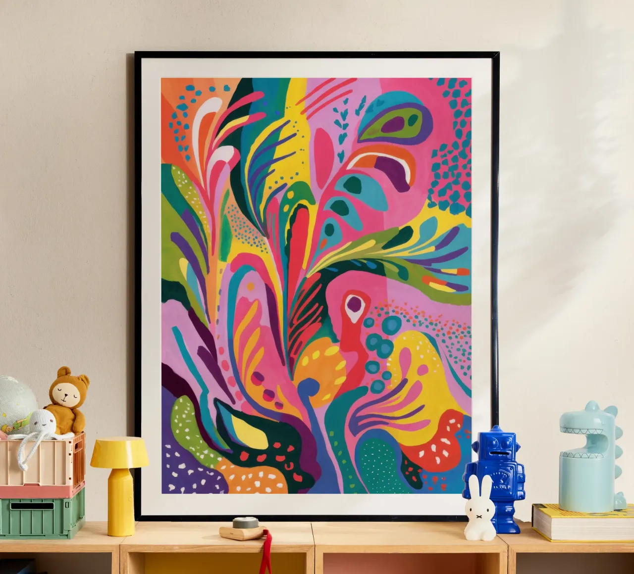 Esplosione di energia psichedelica poster con telaio in plastica da Orchid Patina