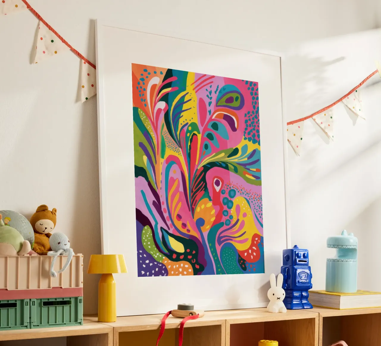 Esplosione di energia psichedelica poster con telaio in plastica da Orchid Patina