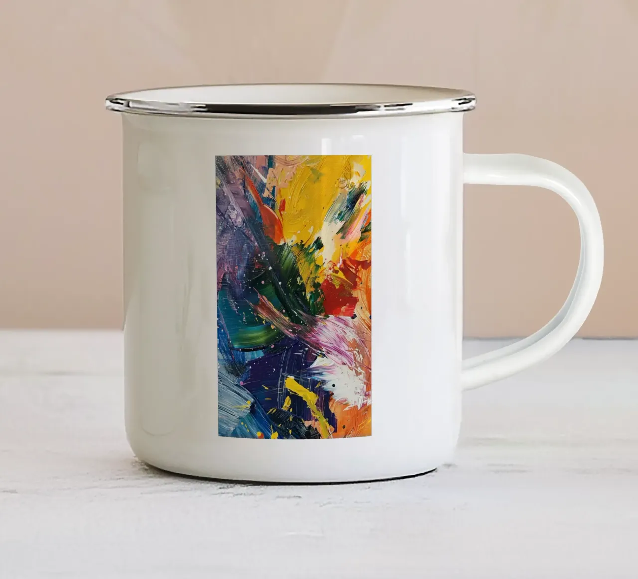 Cosmic Bloom tazza in smalto da Mosaic Dialogue