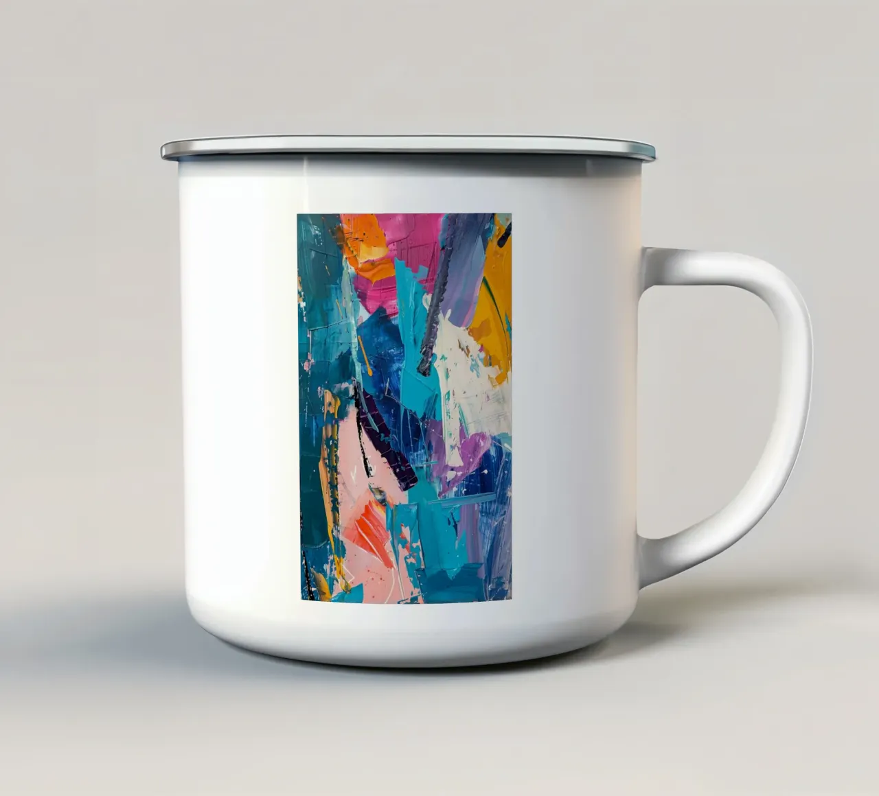 Vivid Currents tazza in smalto da Mosaic Dialogue