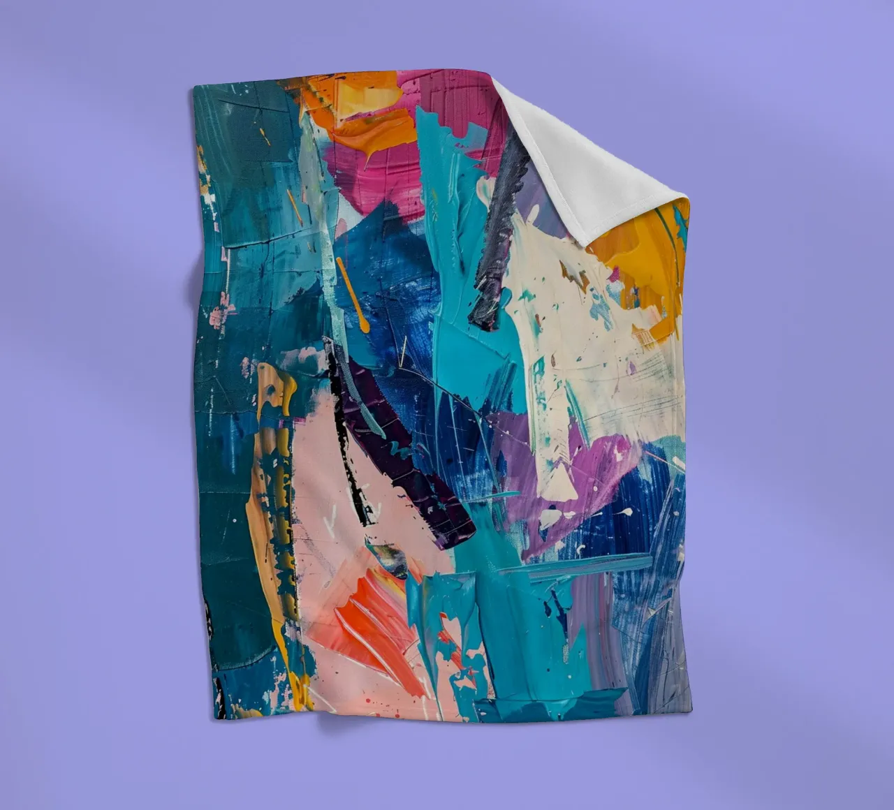 Vivid Currents coperta in pile da Mosaic Dialogue