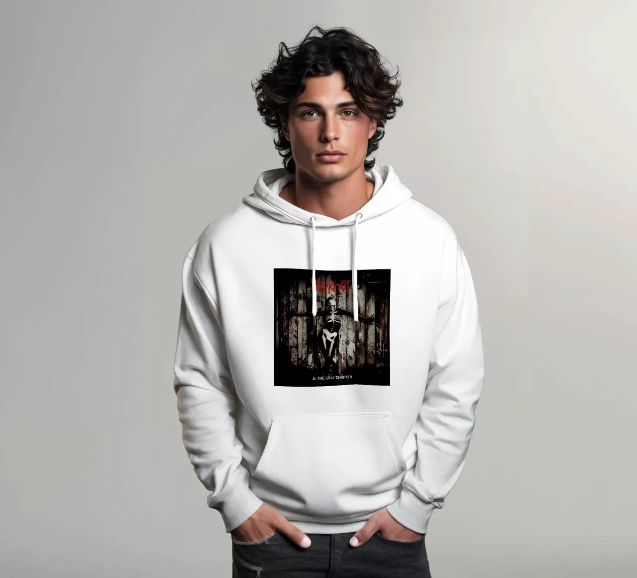 The Gray Slipknot Skull felpa con cappuccio da TEMONSEOL