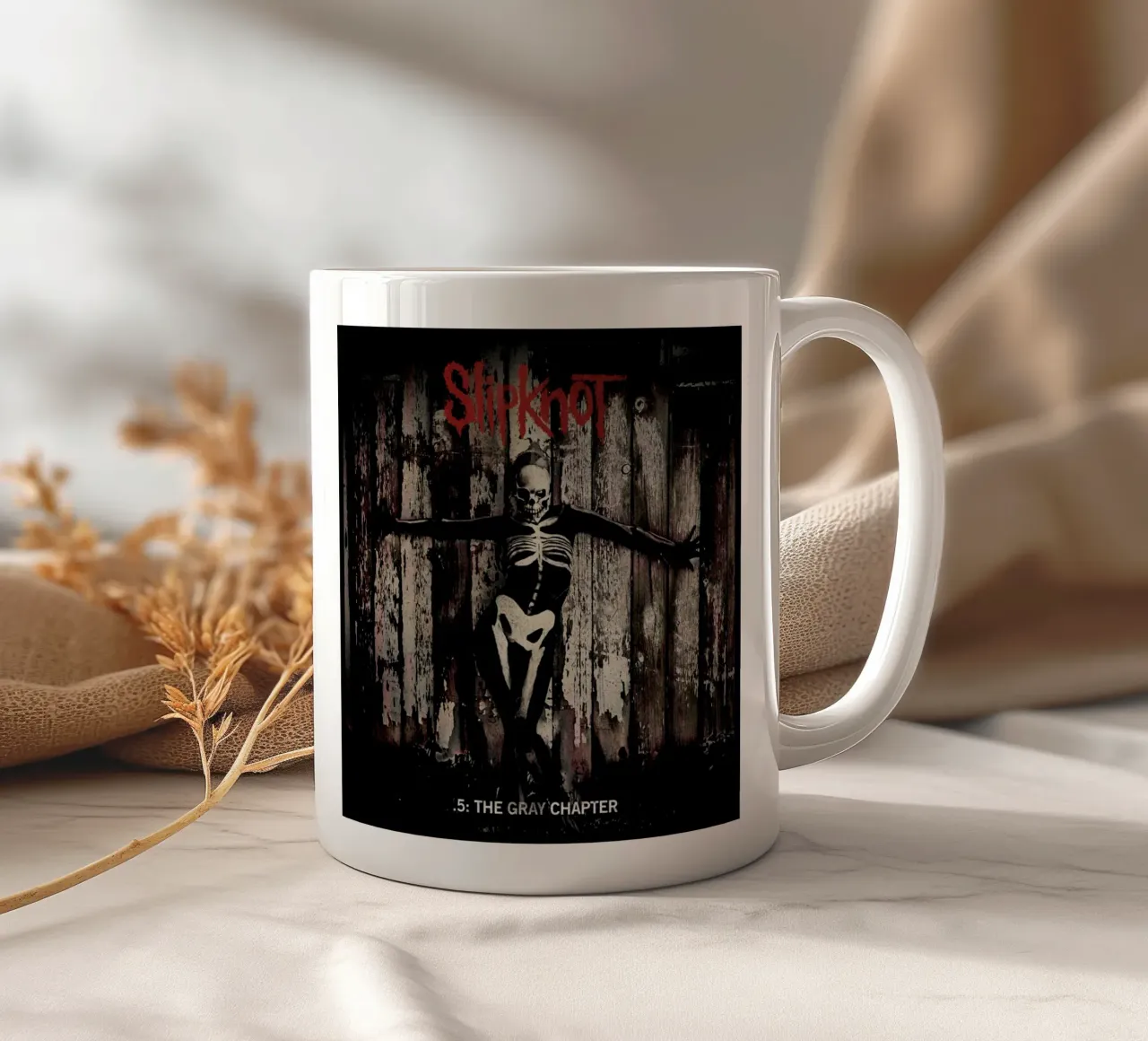 The Gray Slipknot Skull tazza in ceramica da TEMONSEOL