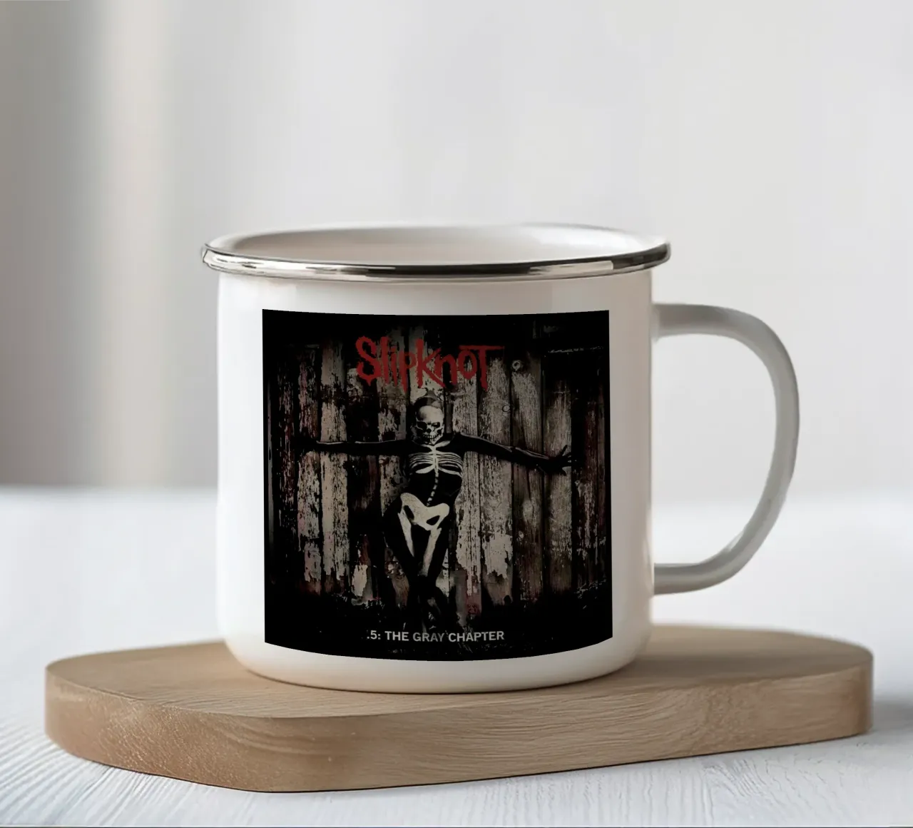 The Gray Slipknot Skull tazza in smalto da TEMONSEOL