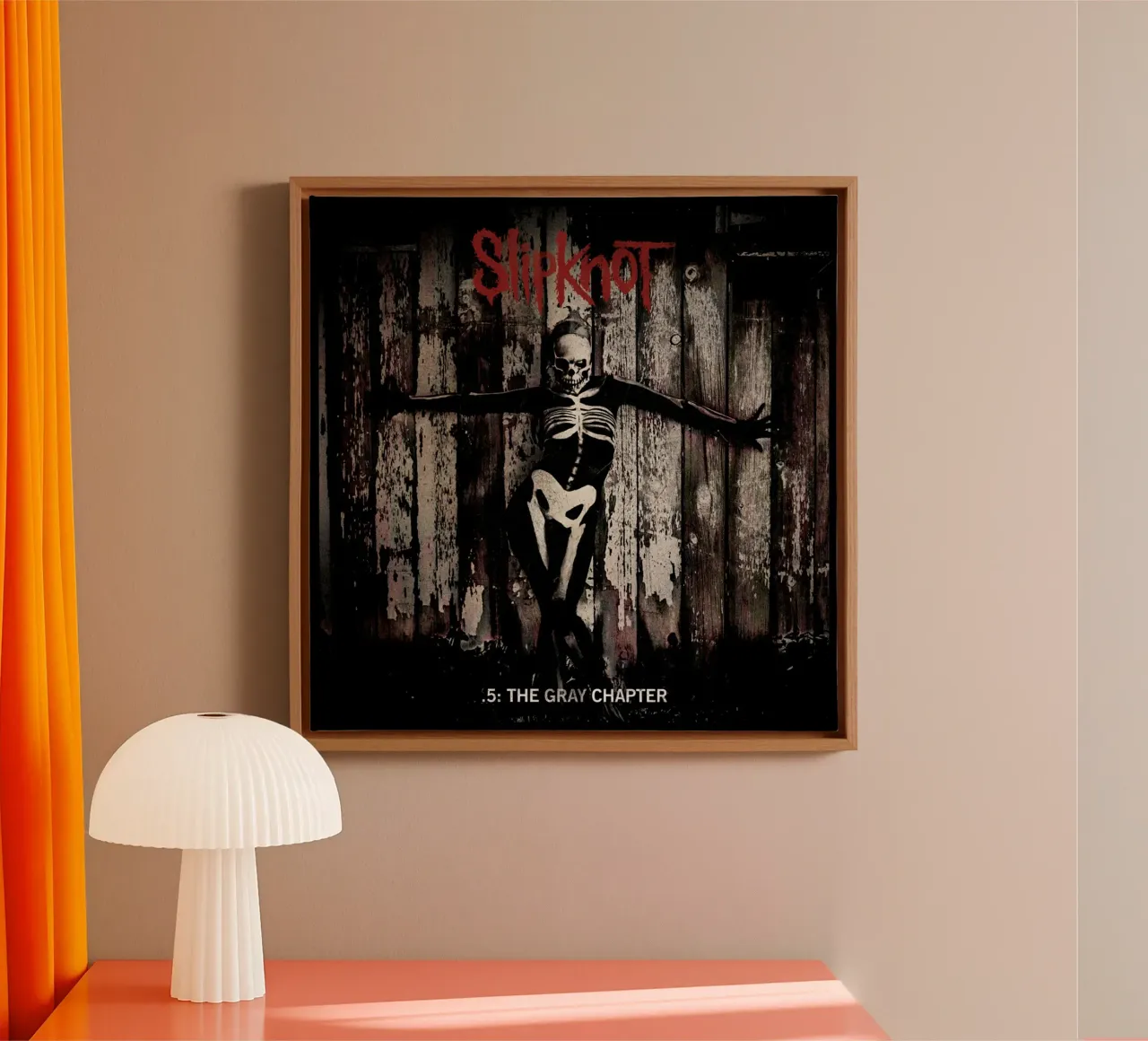 The Gray Slipknot Skull tela con Cornice a cassetta da TEMONSEOL