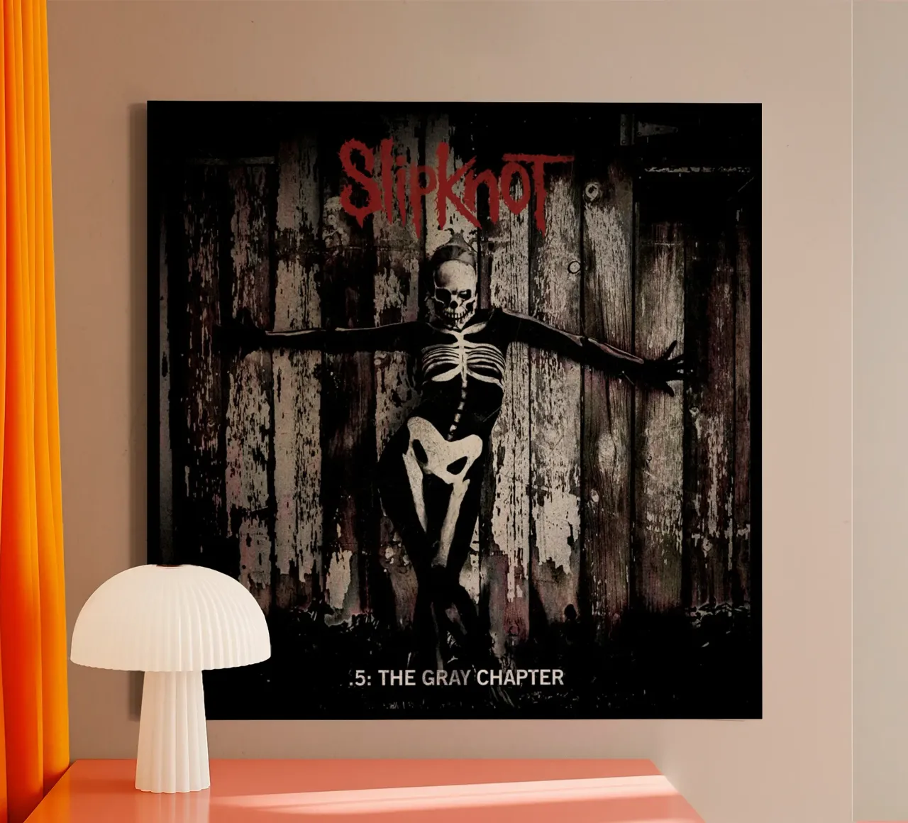 The Gray Slipknot Skull tela con Cornice a cassetta da TEMONSEOL