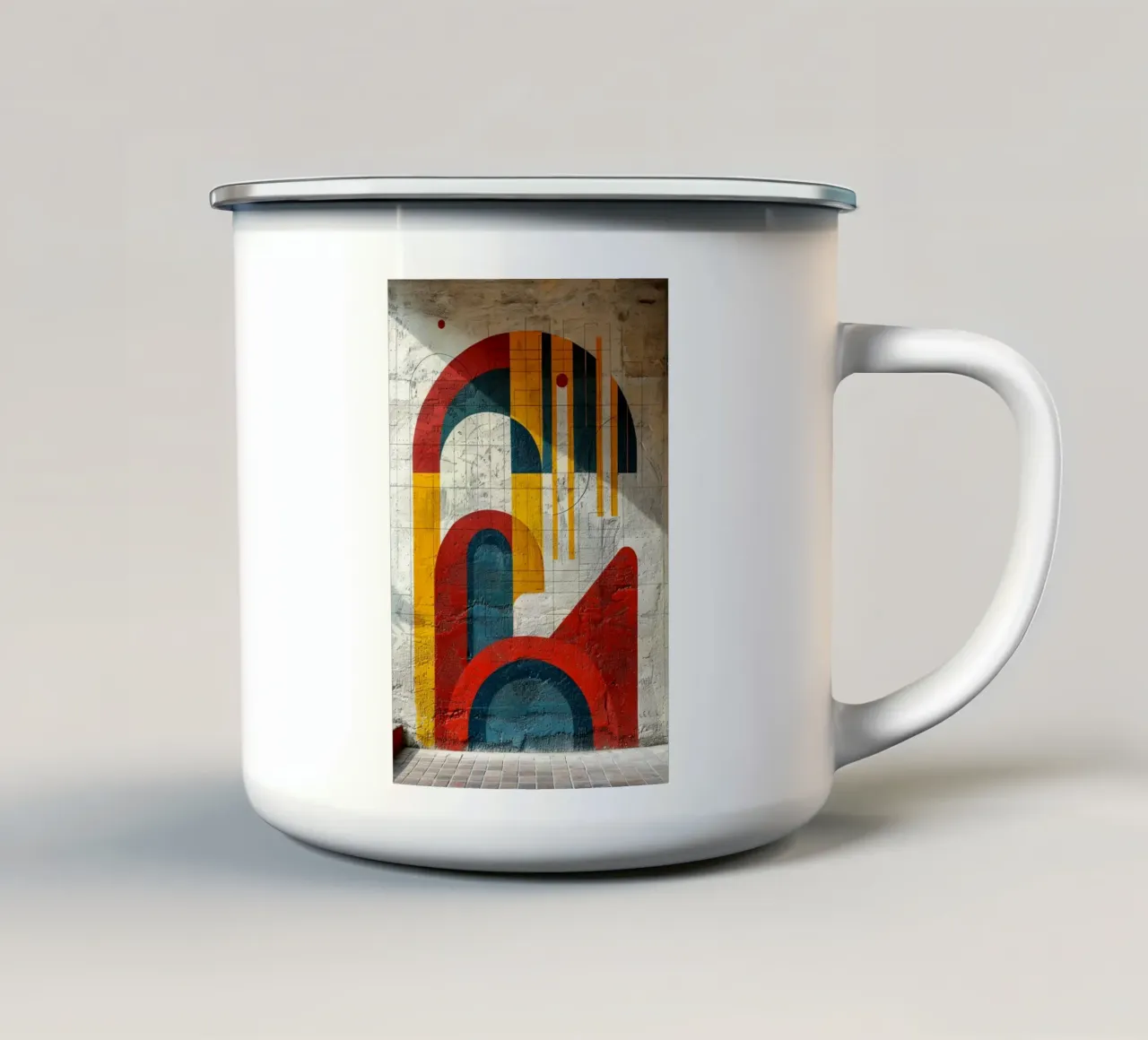 Geometric Echoes tazza in smalto da michi