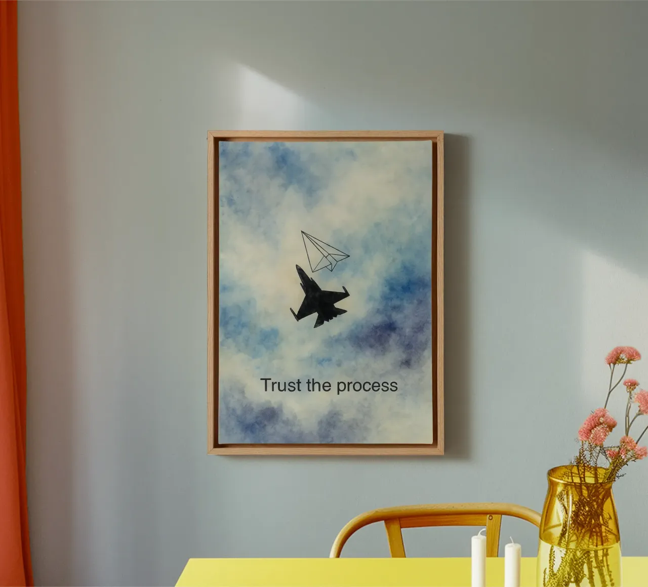 trust the process canvas with Floater frame by cepeducks