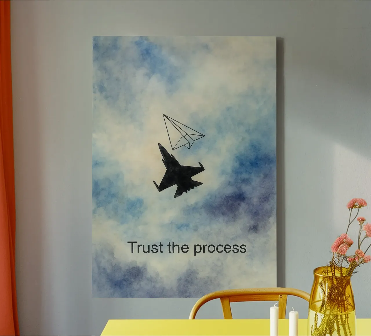 trust the process canvas with Floater frame by cepeducks