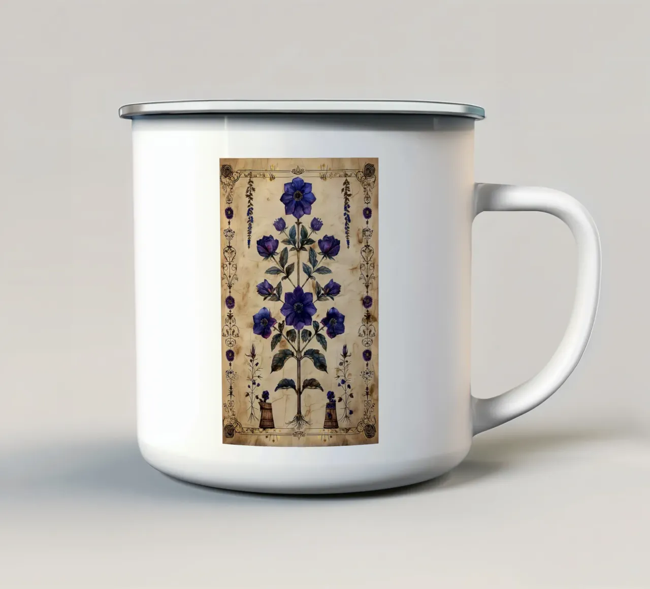 Medieval Bloom tazza in smalto da michi